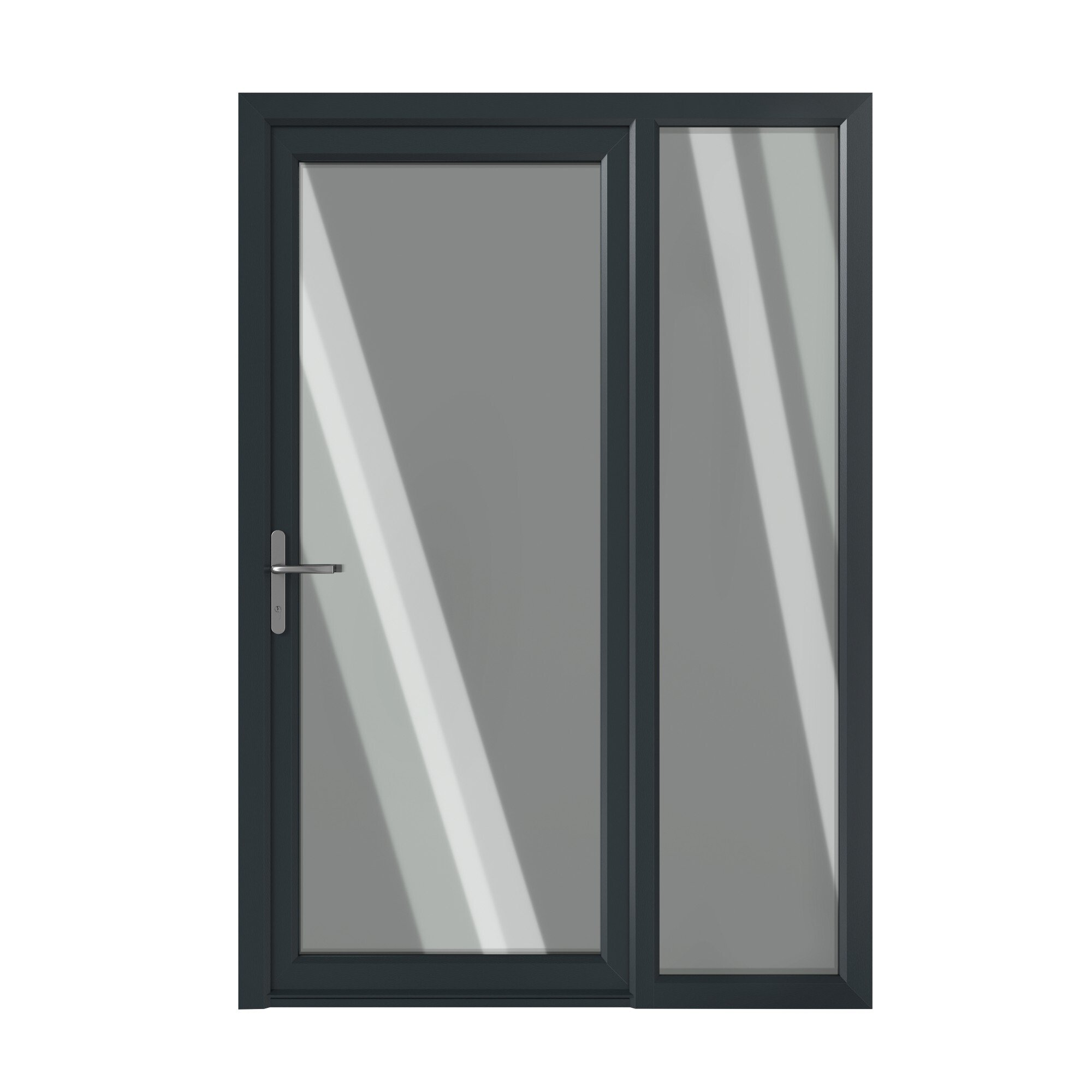 Inward opening single door + sidelight low res
