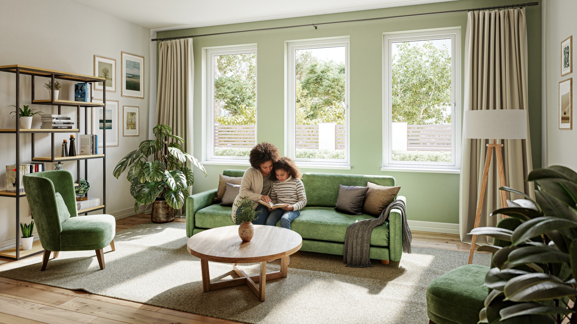 Living Room 1 Mum and Boy Child Reading low res