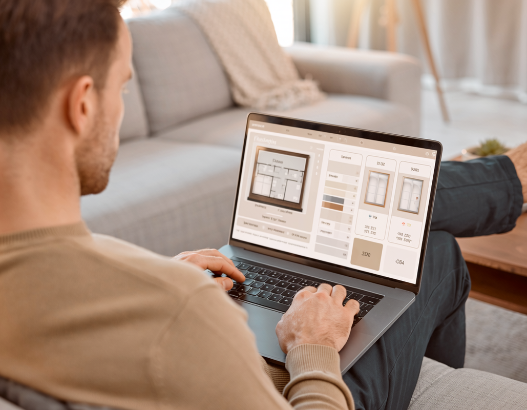 Firefly_A realistic lifestyle scene of a person sitting comfortably with a laptop resting on  531297 (1)-1