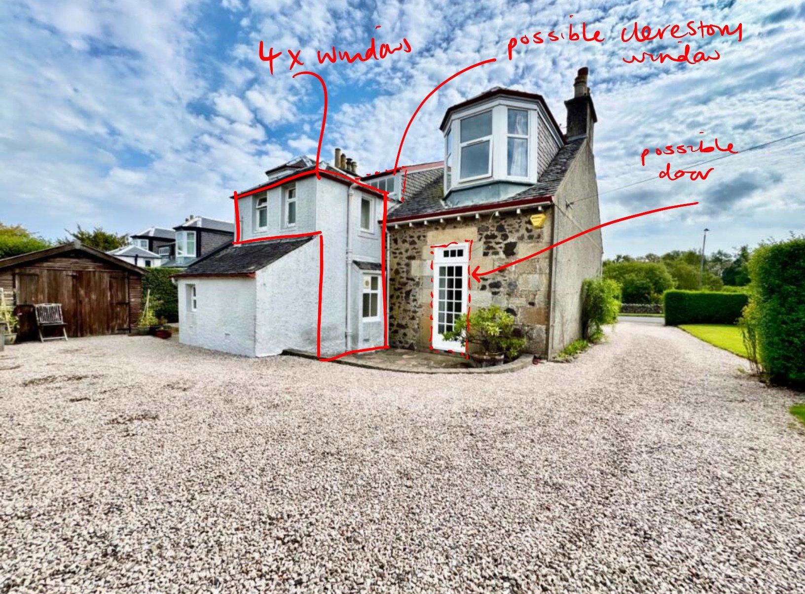 Older UK property with existing windows and doors, illustrating when double glazing may need replacing due to age or condition