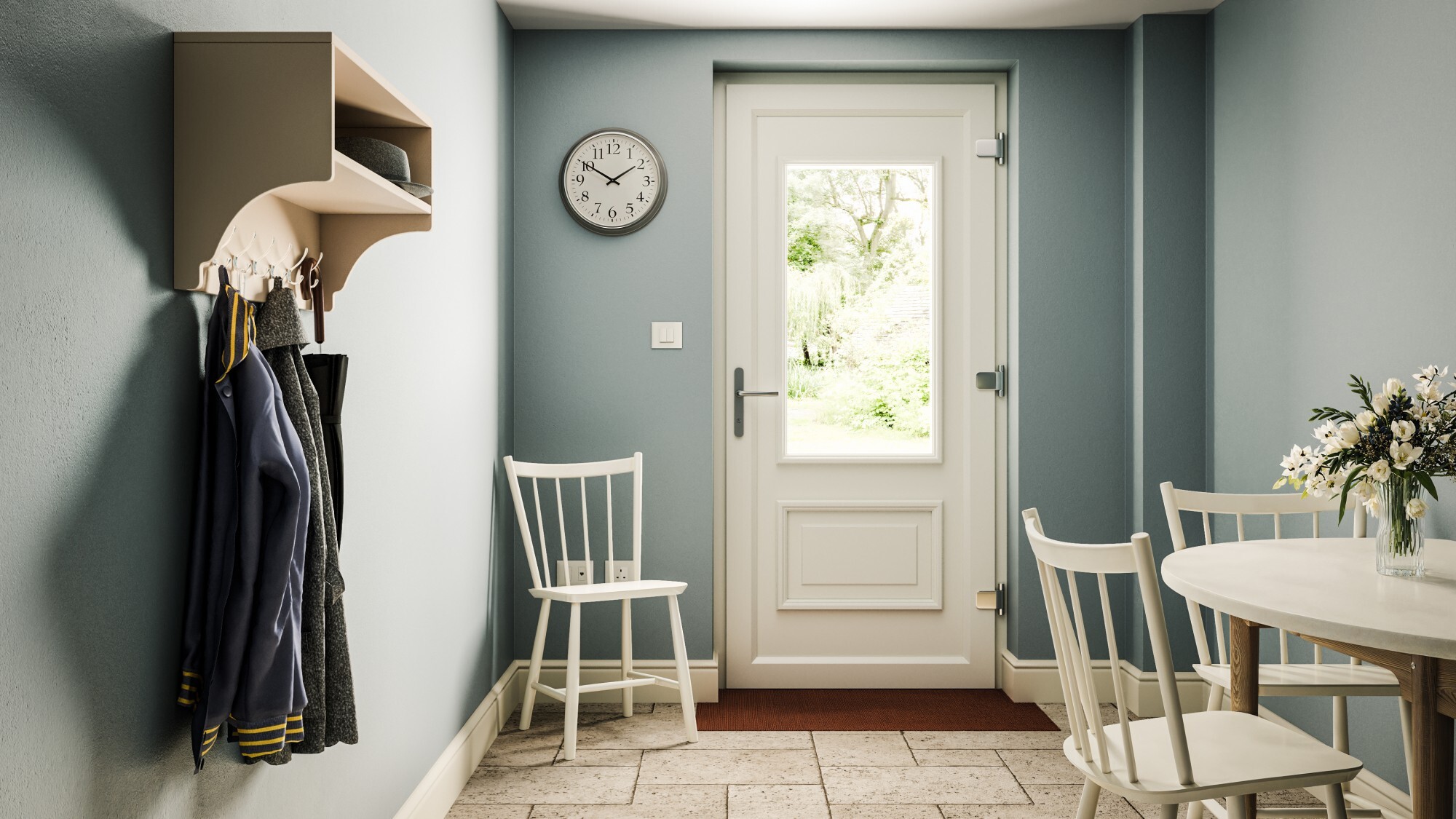 Entrance Hall 3 Rebated with Chamfered Profile-low