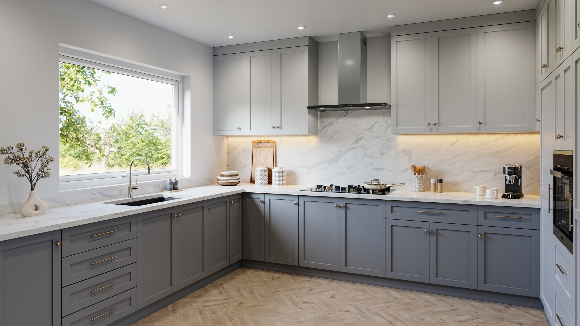 Kitchen 2 Rebated with Chamfered Profiles-low