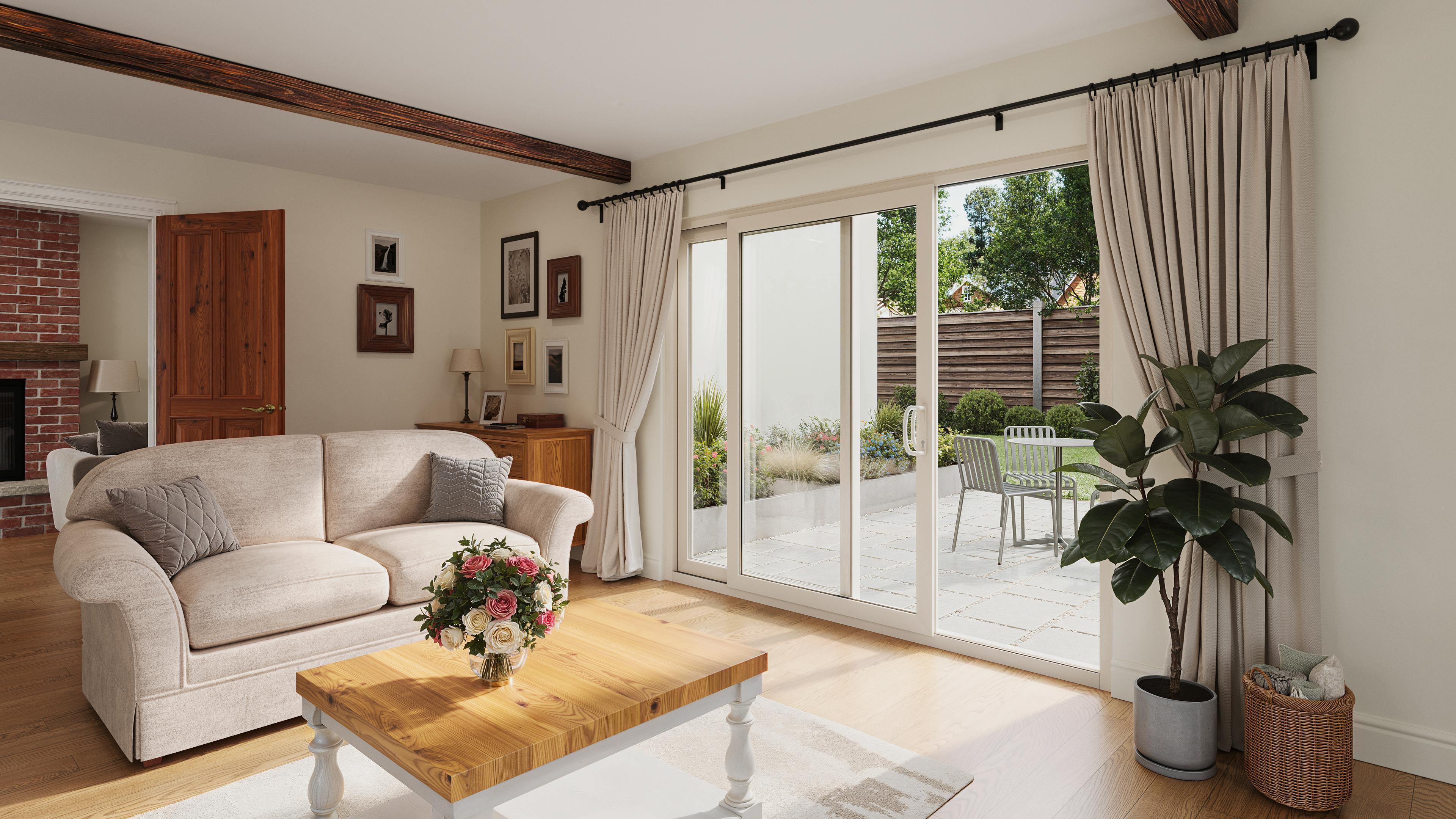 Sliding door traditional interior_low